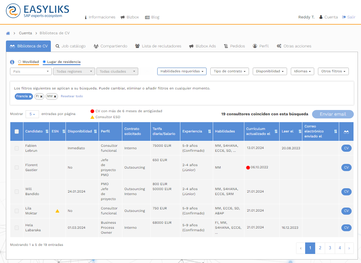 Una biblioteca de CV para encontrar rápidamente el recurso que coincida con su oferta misionera.